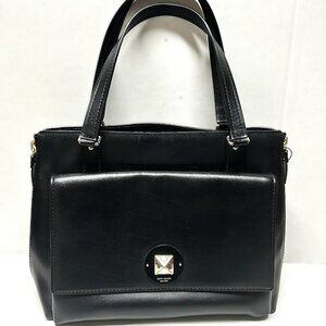Kate Spade black leather expandable tote/bag
